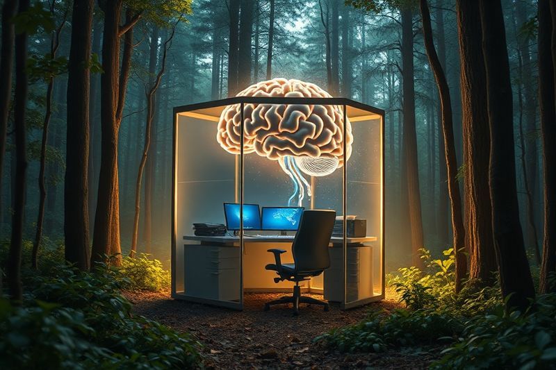 Un cubículo que se hace añicos para revelar la innovación humana que prospera en un entorno natural remoto