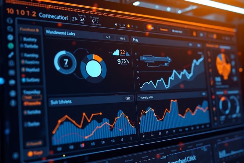 Elegante tablero digital construido rápidamente por nodos de inteligencia artificial