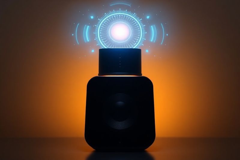 Sonos Play 扬声器 2026 上方发光的 AI 语音助手的可视化