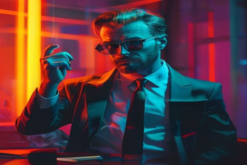 Agent Epsilon engaging in witty banter and flirting with a charismatic informant