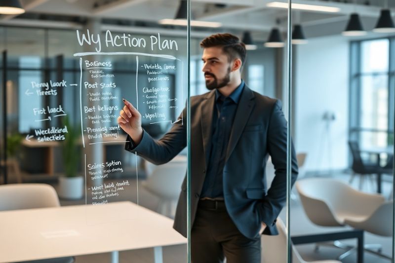 يقوم المدير بصياغة خطة استراتيجية لتحسين مكان العمل