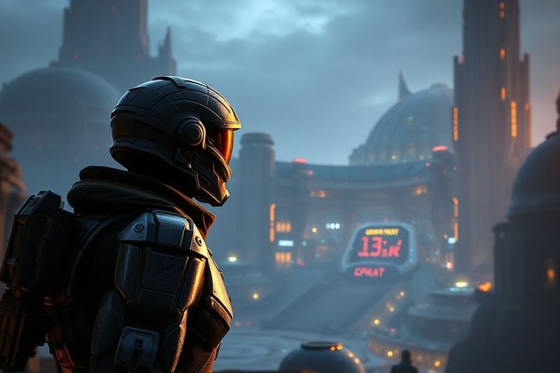 质量效应传奇版 4K 中薛帕德指挥官凝视着城堡站