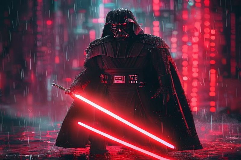 Maul: Shadow Lord review visual featuring Maul in a neon cyberpunk environment on Janix