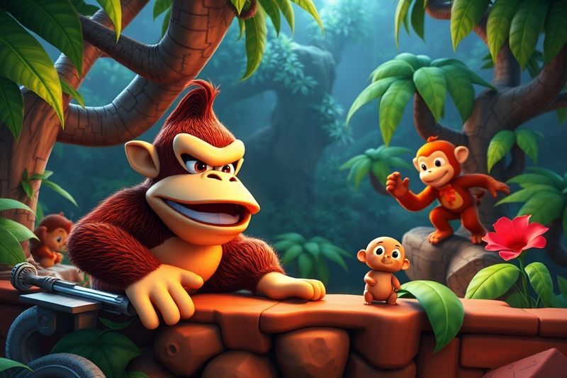 Donkey Kong Bonanza en Nintendo Switch 2 con entornos selváticos hiperdetallados y una jugabilidad 3D saludable