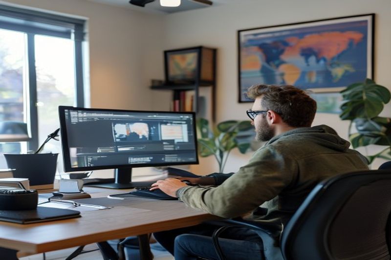 A freelance writer managing a high-end client relationship via digital communication