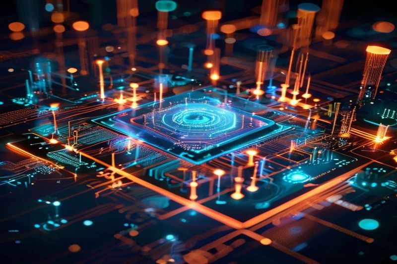 Google Quantum AI research visual showing logical and physical qubits