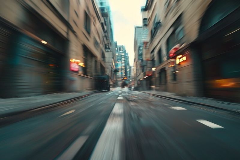 A high-speed foot chase generation testing the motion blur and environmental consistency