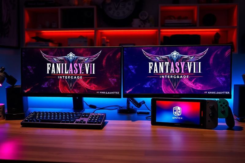 MSI Claw 8 and Nintendo Switch 2 side by side displaying Final Fantasy VII Intergrade performance comparison 2026