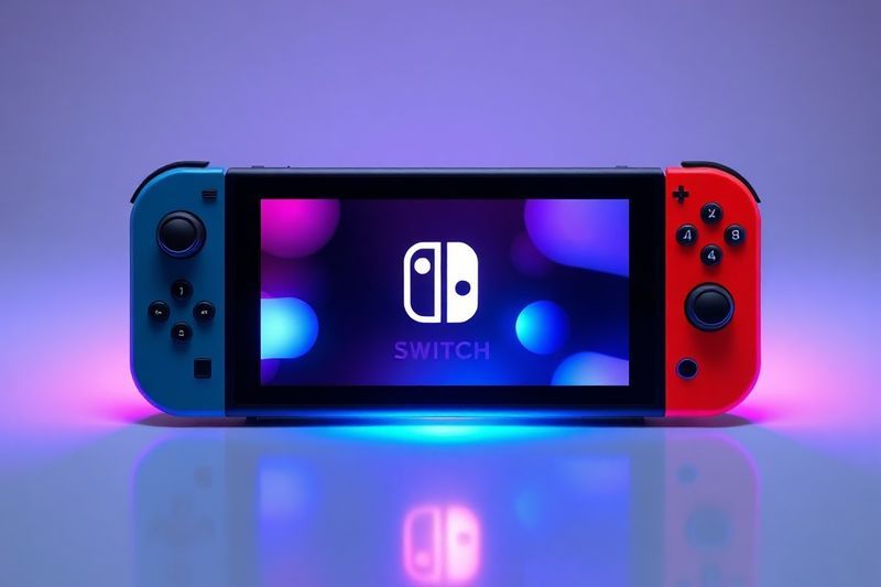 Nintendo Switch 2 handheld console featuring its metallic build and glowing high-resolution screen in 2026