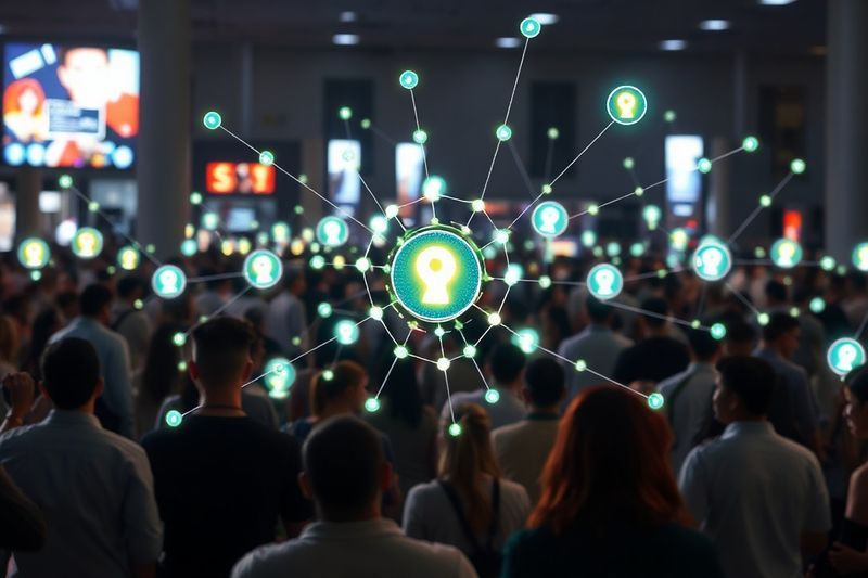 Цифровая визуализация толпы со встроенными узлами искусственного интеллекта