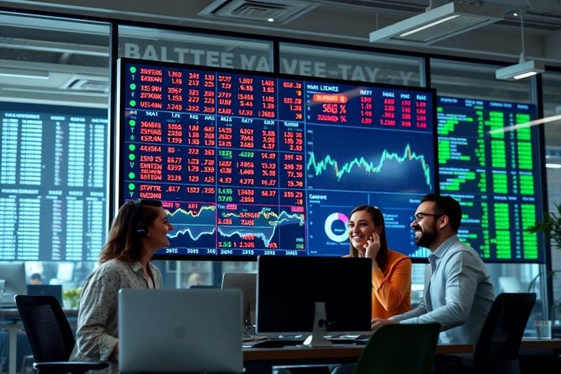 تراكب البيانات المالية يوضح مقاييس مشاركة الموظفين