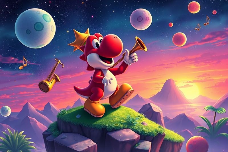 スーパー マリオ ギャラクシーにおけるヨッシーのジャズとトラップを取り入れた音楽シーケンス