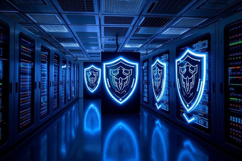 Implementación de IA empresarial con escudos de seguridad y visualización de gobernanza de datos