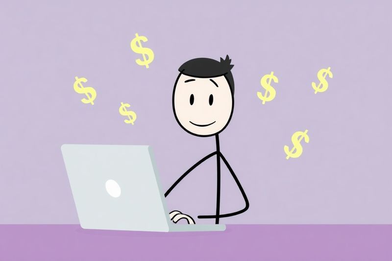 Stickman character representing a faceless finance YouTube channel earning money in 2026