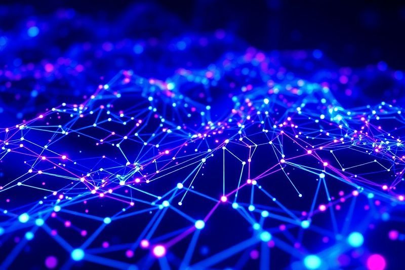 以霓虹灯电路板风格连接企业数据节点的数字编排层