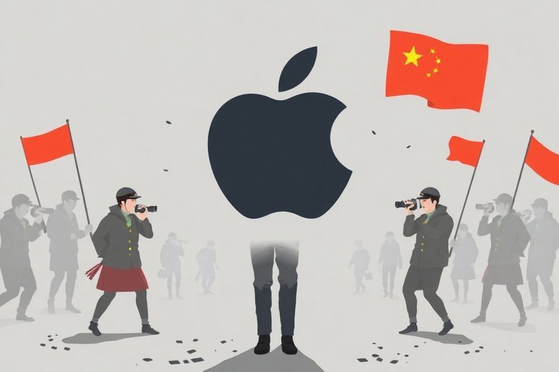Conceptual illustration of Bitchat app removal from the China App Store
