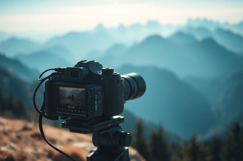 代表电影 AI 视频制作的像素化数码相机