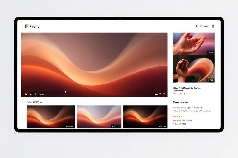 Interface de tableaux de création Adobe Firefly pour la génération de vidéos IA