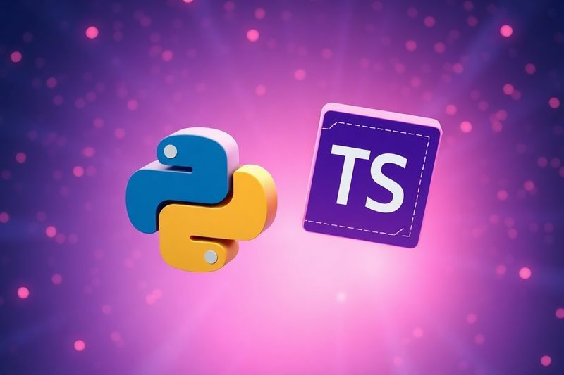 Python 和 TypeScript 代码块在代表 SDK 集成的数字空间中交织在一起