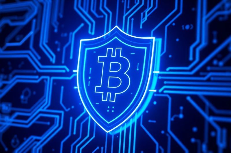 Digital security shield protecting crypto assets from exploit
