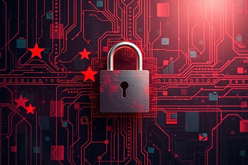 Абстрактная концепция цифровой конфиденциальности и брандмауэра