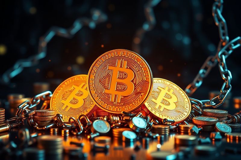 人工智能经济中信用体系和金融壁垒被打破的象征性图像