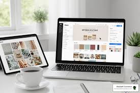 Two Sonos Play speakers positioned on grass in front of a sage colored bag in a 2026 setting