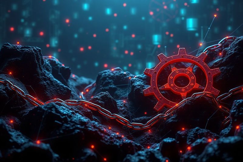 Engranajes digitales que representan la evolución de la seguridad de la cadena de suministro en la era de la IA