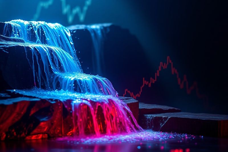 Cascada de datos que representa la publicación de datos sobre inflación y tipos de interés