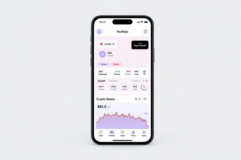 2026 UI を備えた最新の金融ポートフォリオ アプリ画面