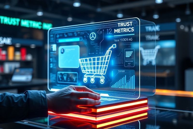 未来人工智能全息图使用数字信任指标执行在线购物交易