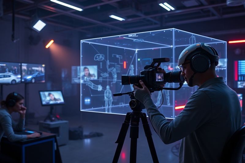 一位未来派电影制作人使用人工智能来制作具有全息时间线的导演场景的故事板