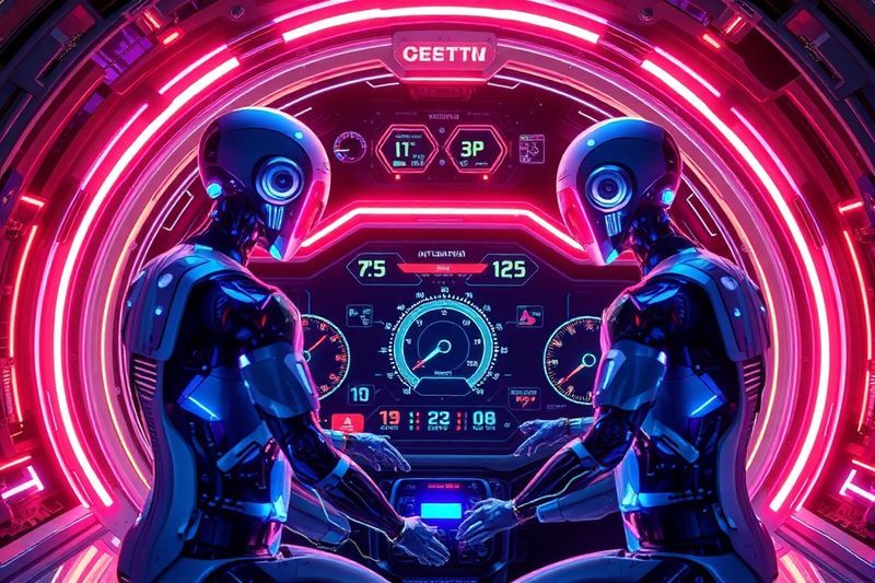 Futuristic 2026 digital dashboard showing autonomous AI agents collaborating in a holographic interface