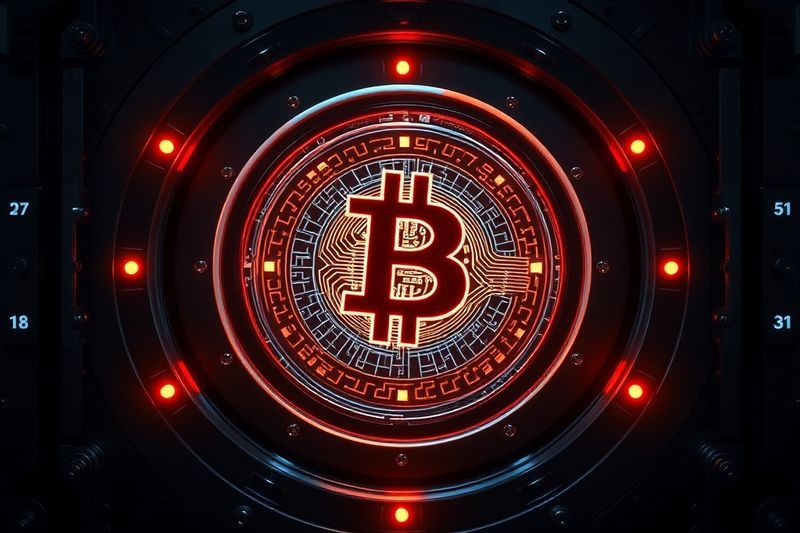 Bóveda bancaria de alta tecnología que representa la seguridad de los activos digitales de Schwab