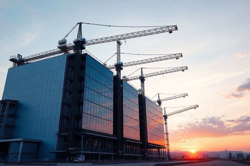 象征2026年经济转变的大规模AI数据中心建设工地