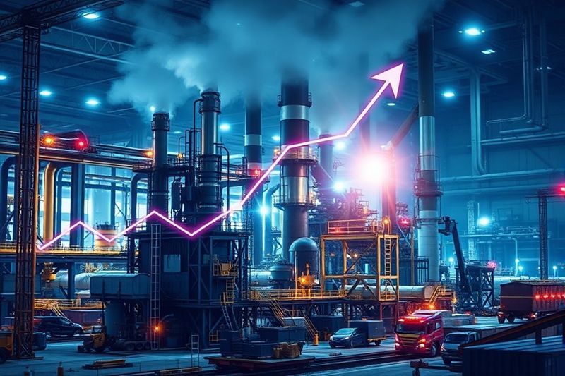 Visualización de datos de fabricación industrial.