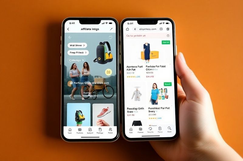 智能手机屏幕显示混合营销模式，将联属营销与代发货产品相结合