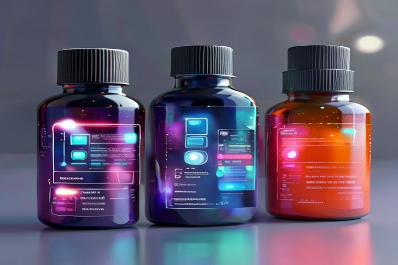 Современные фармацевтические флаконы для телемедицины с цифровым интерфейсом