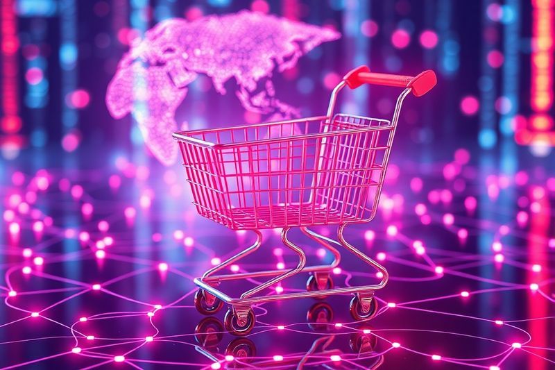 发光的霓虹灯购物车安全地连接到大规模的全球神经网络，促进通用商业协议