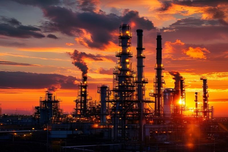 炼油工业场景，布伦特原油价格升至2008年危机以来最高141美元