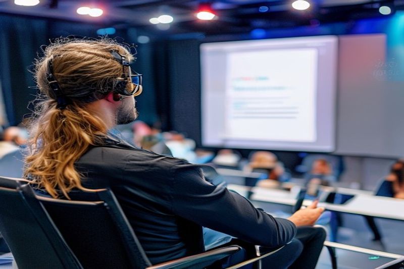 A professional speaker at an online summit representing authority building to boost digital product sales
