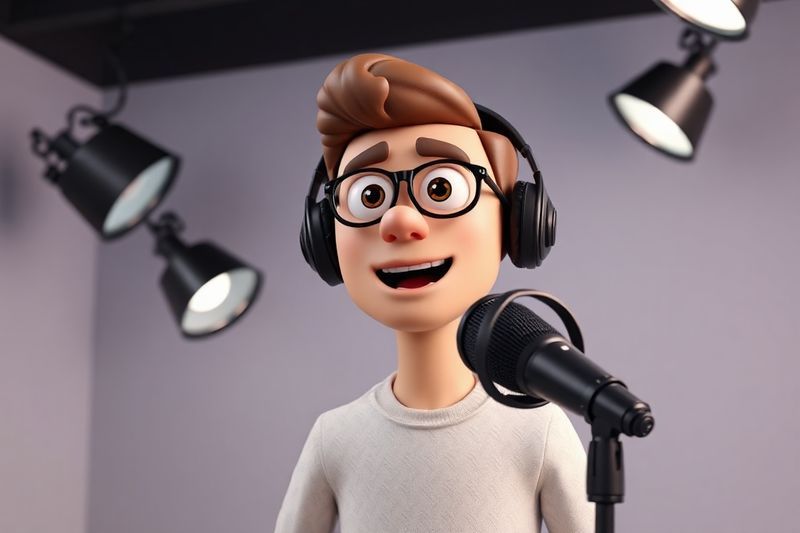 Polo AI 逼真的会说话的化身在专业工作室环境中交付脚本