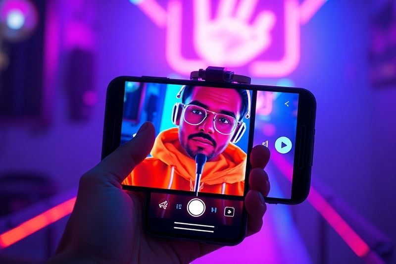 Портретное видео в социальных сетях на смартфоне с искусственным интеллектом