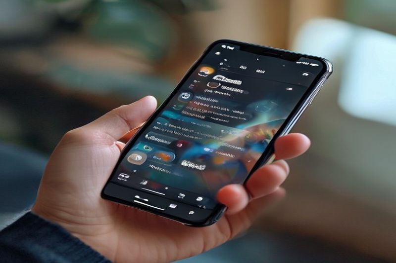 Интерфейс смартфона, демонстрирующий разработку приложений с помощью текстового сообщения