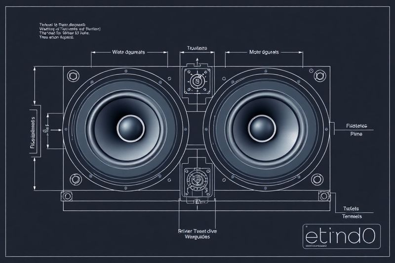 扬声器驱动器的技术 3D 渲染，显示 Sonos Play 2026 的双高音扬声器和波导