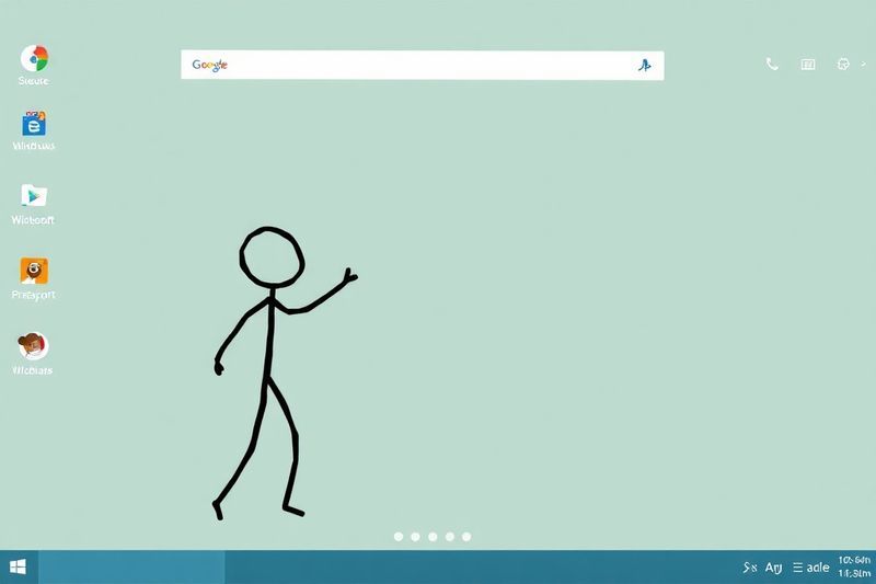 Interfaz Microsoft Bing AI que genera animaciones de stickman de alta calidad