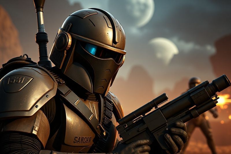 虚幻引擎 5 中的《Rogue Trooper》电影预告片截图