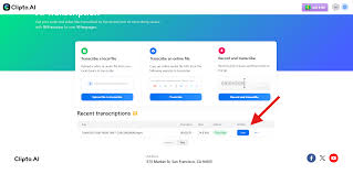 Captura de pantalla del archivo de arrastrar y soltar de la interfaz del navegador web clipto ai