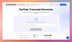 pegar el enlace del video de youtube en la captura de pantalla de la interfaz de la herramienta de transcripción